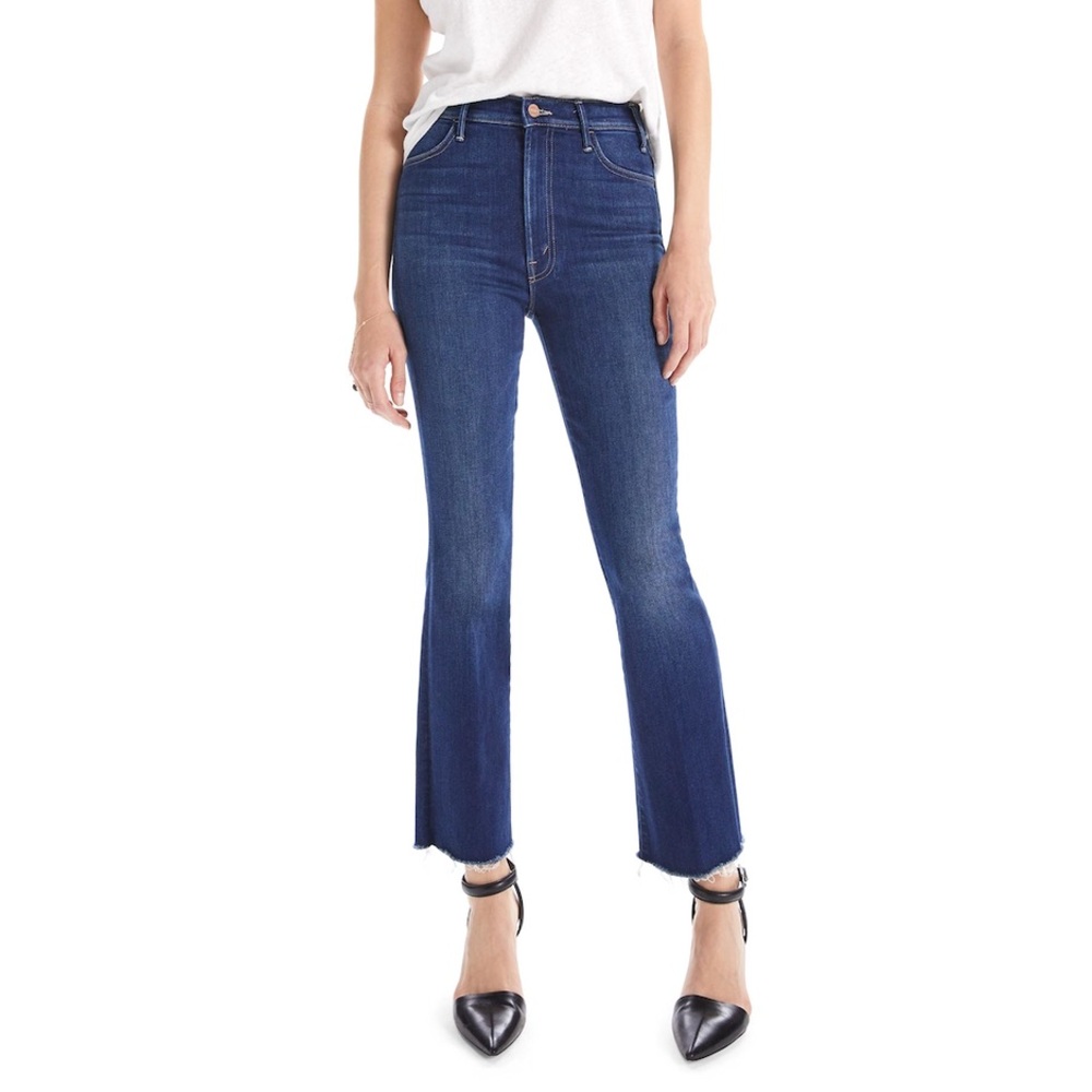 MOTHER The Hustler Ankle Fray Jeans in Home Movies Size 27